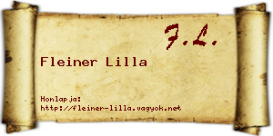 Fleiner Lilla névjegykártya